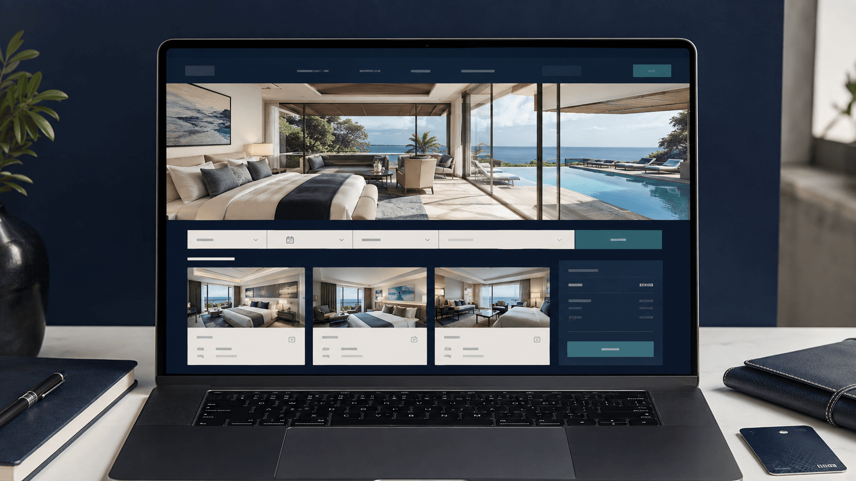 Giao diện website khách sạn với đặt phòng trực tiếp