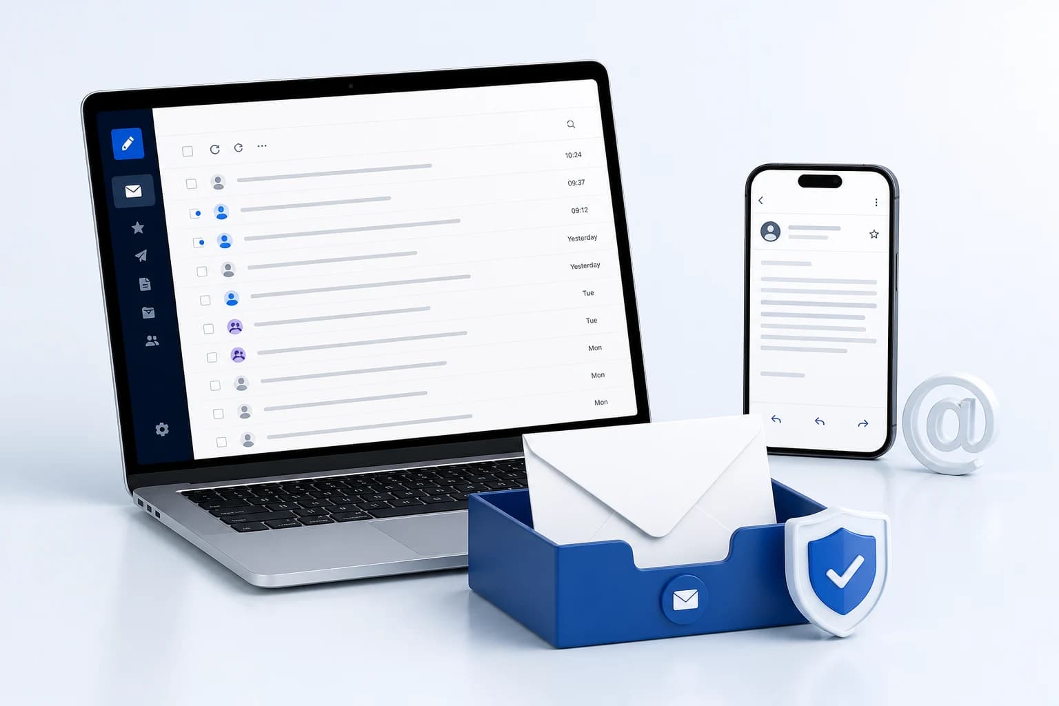 Minh hoạ dịch vụ email doanh nghiệp theo tên miền riêng