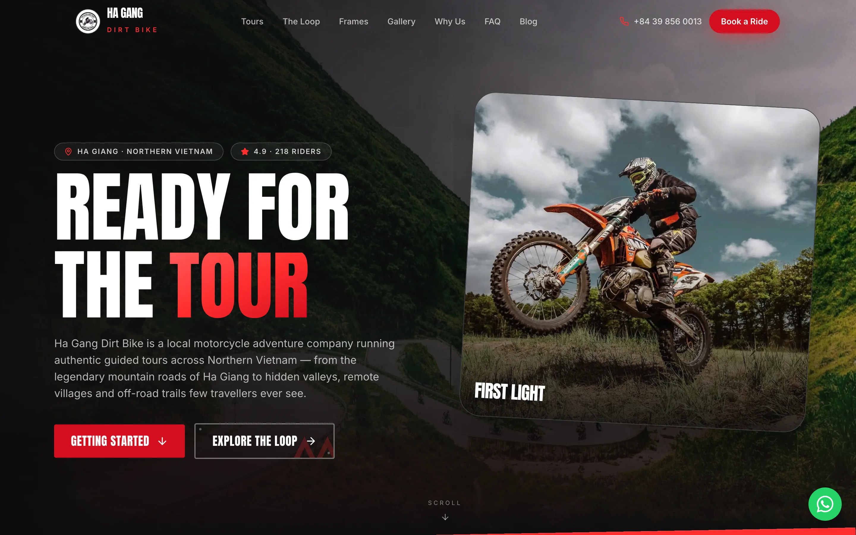 Website Ha Gang Dirt Bike — tour motorbike Hà Giang